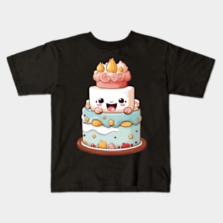 Cute Birthday Cake Kids T-Shirt